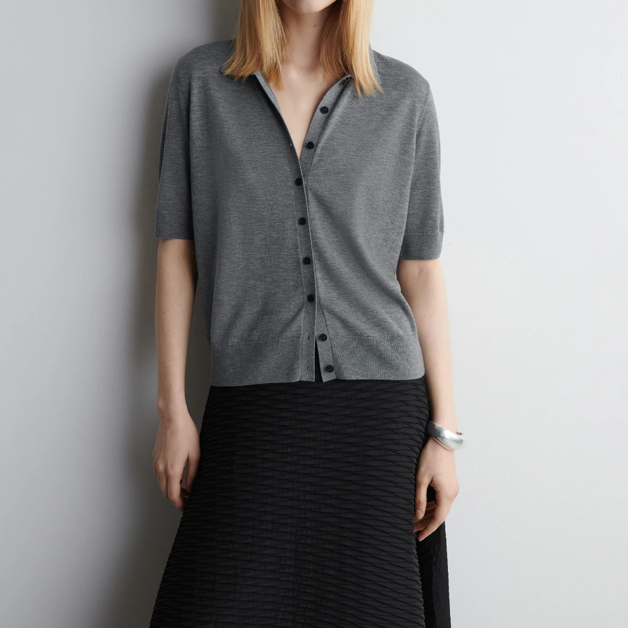 COS – Merino Wool-Blend Polo Cardigan