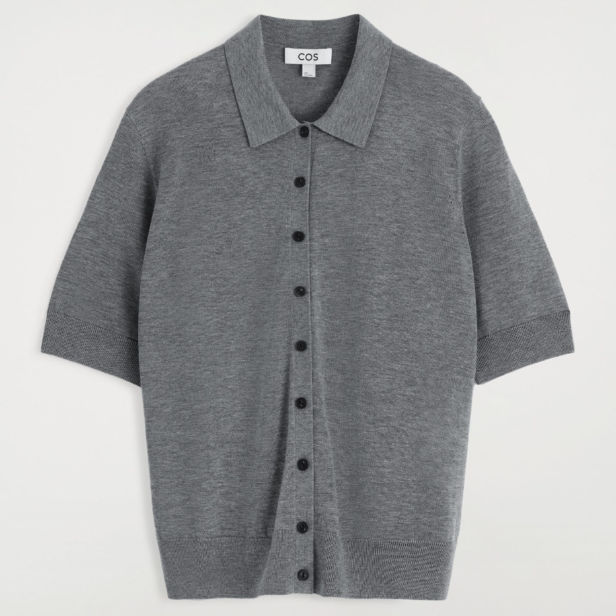 COS – Merino Wool-Blend Polo Cardigan