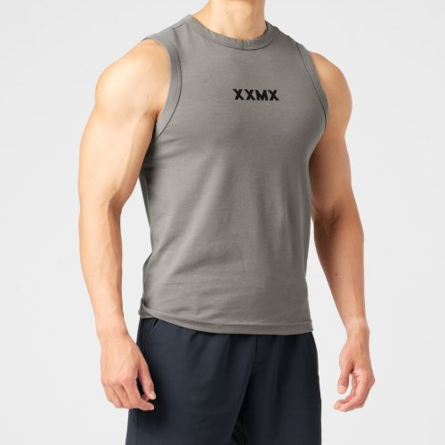 Muscle Fit Dual Sleeveless — State Mud Grey