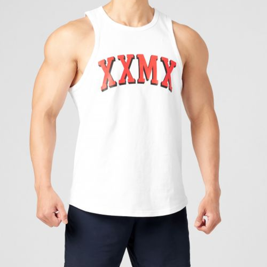 Pure Cotton Arch Logo Sleeveless — White