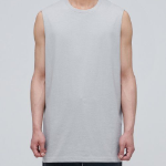 Layered Sleeveless Tank — Long Length — Light Grey
