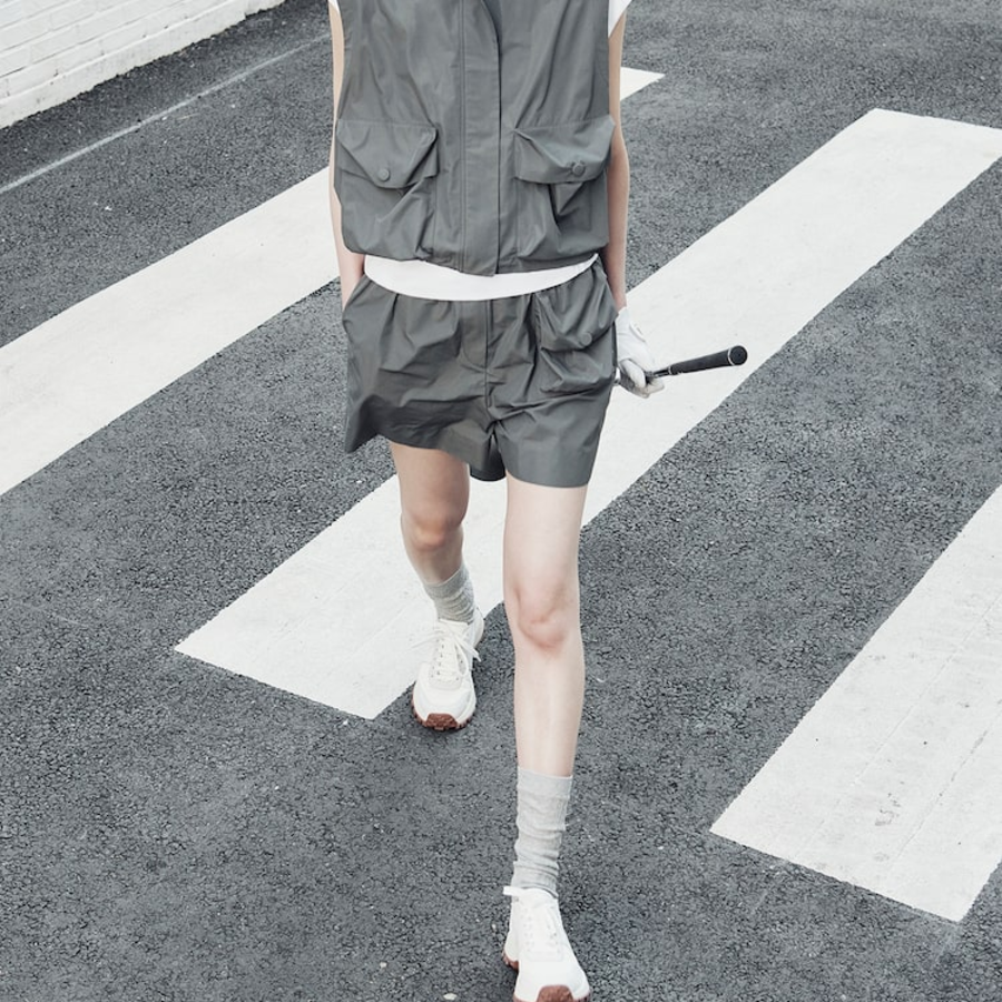 KUHO [Golf] Solid Pocket Detail Shorts - Grey