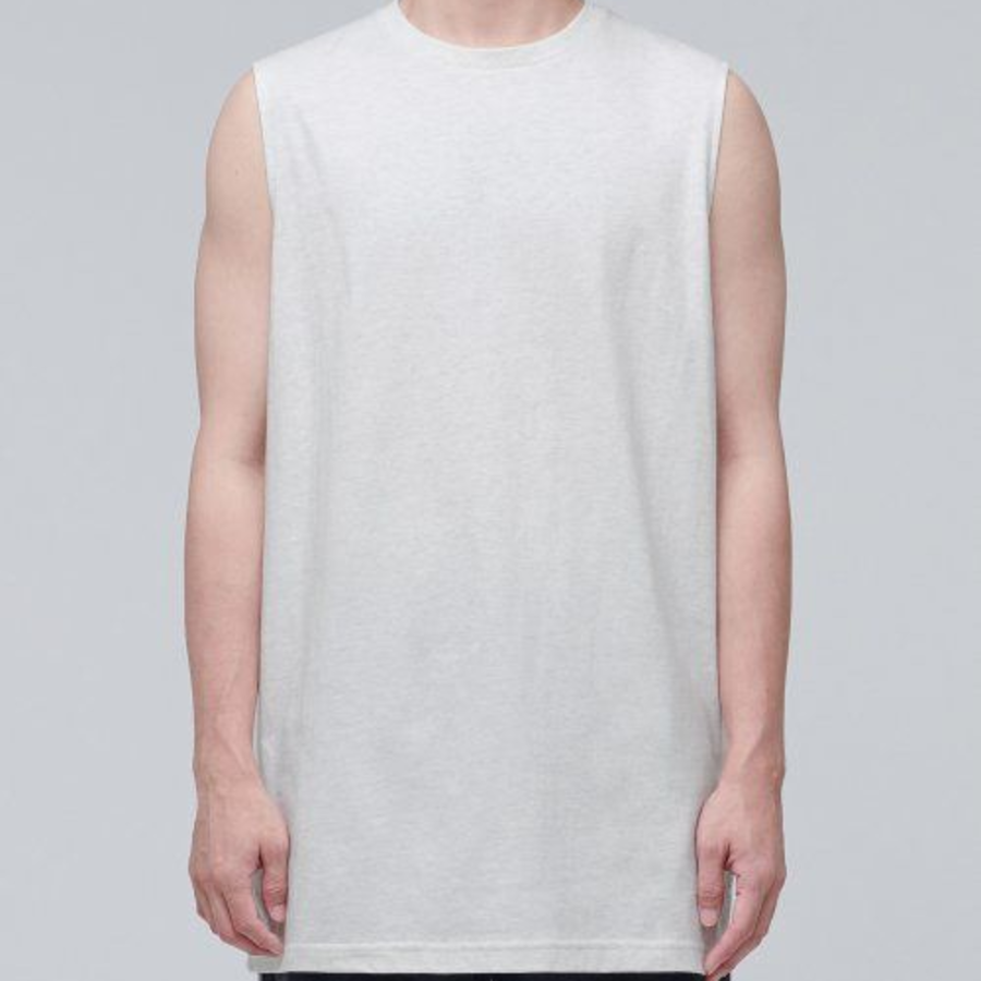 Layered Sleeveless Tank — Long Length — Oatmeal