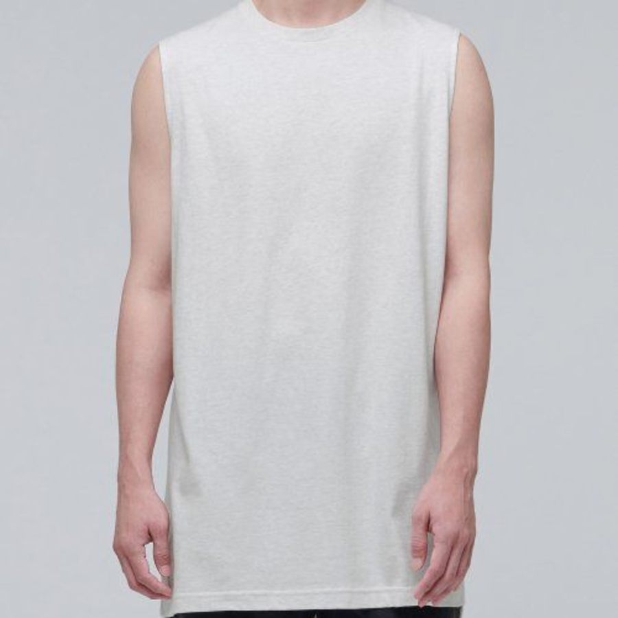Layered Sleeveless Tank — Long Length — Oatmeal