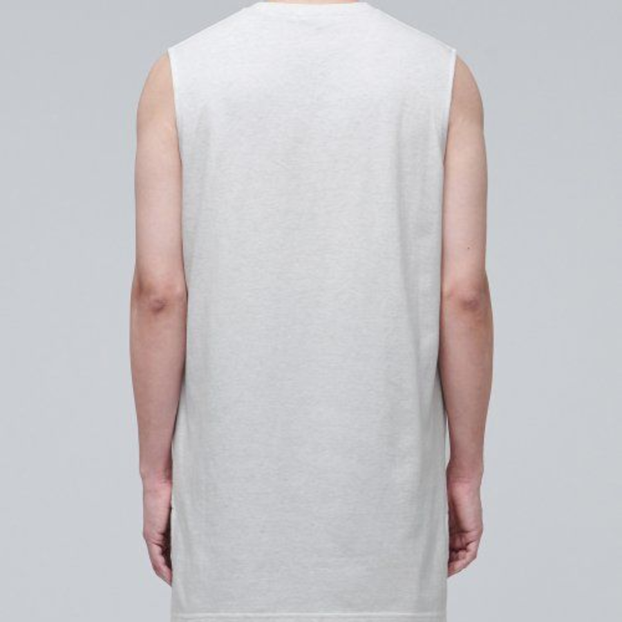 Layered Sleeveless Tank — Long Length — Oatmeal