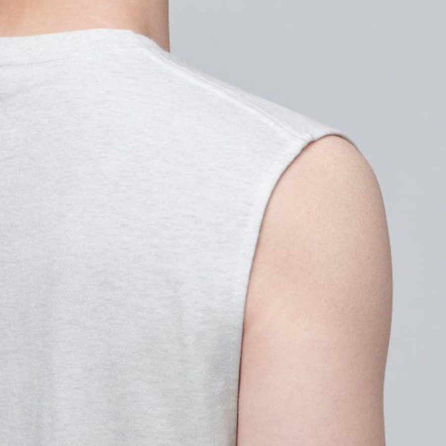 Layered Sleeveless Tank — Long Length — Oatmeal