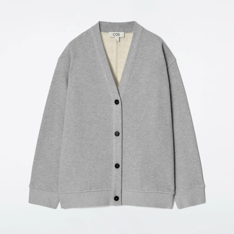 COS – Double-Face Jersey V-Neck Cardigan