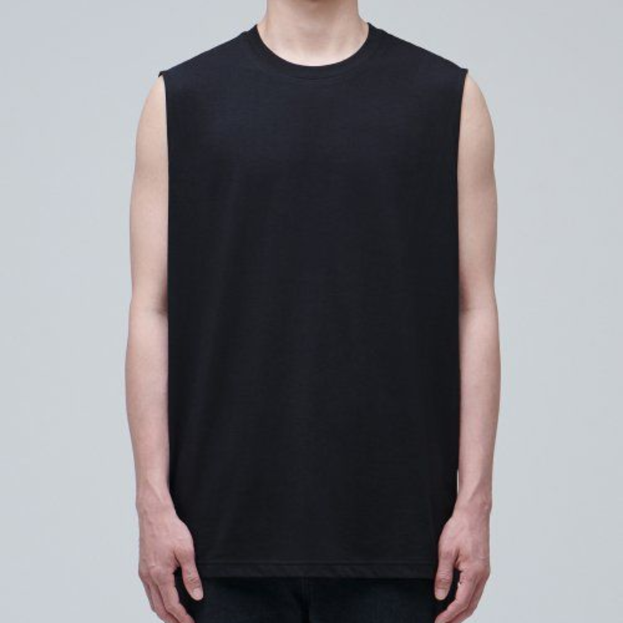 [Coolstand] Relaxed Sleeveless Tank — Black