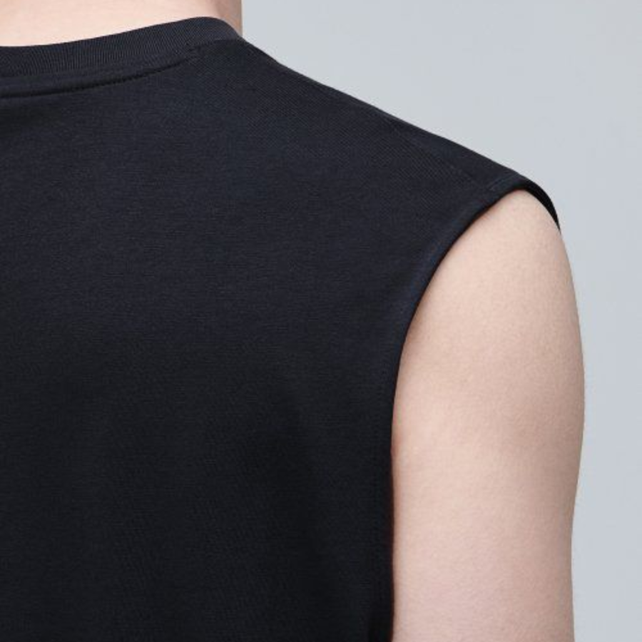 [Coolstand] Relaxed Sleeveless Tank — Black