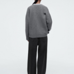 COS – Color Block Wool V-Neck Cardigan