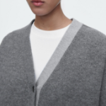 COS – Color Block Wool V-Neck Cardigan
