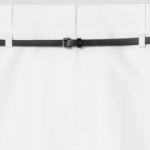 KUHO [Summer Icon Slacks] Belted Bermuda Pants - Ivory