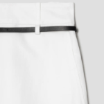 KUHO [Summer Icon Slacks] Belted Bermuda Pants - Ivory