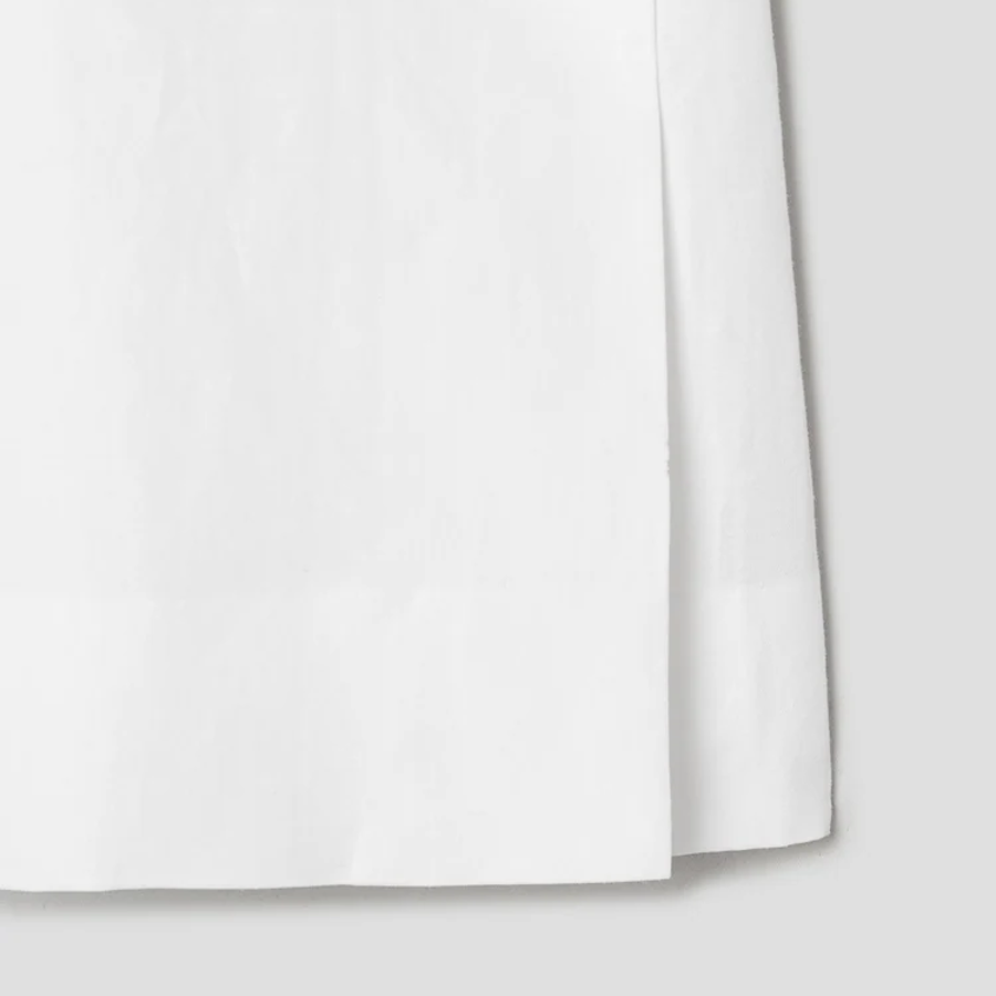 KUHO [Summer Icon Slacks] Belted Bermuda Pants - Ivory