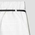 KUHO [Summer Icon Slacks] Belted Bermuda Pants - Ivory