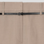 KUHO [Summer Icon Slacks] Belted Bermuda Pants - Beige