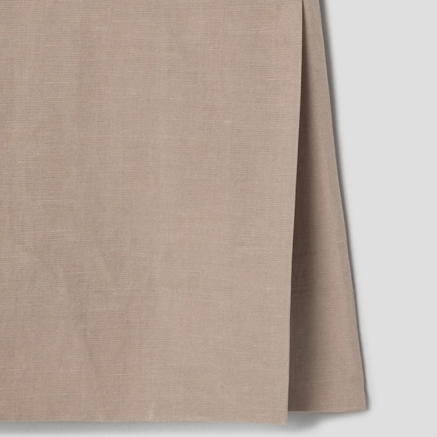 KUHO [Summer Icon Slacks] Belted Bermuda Pants - Beige