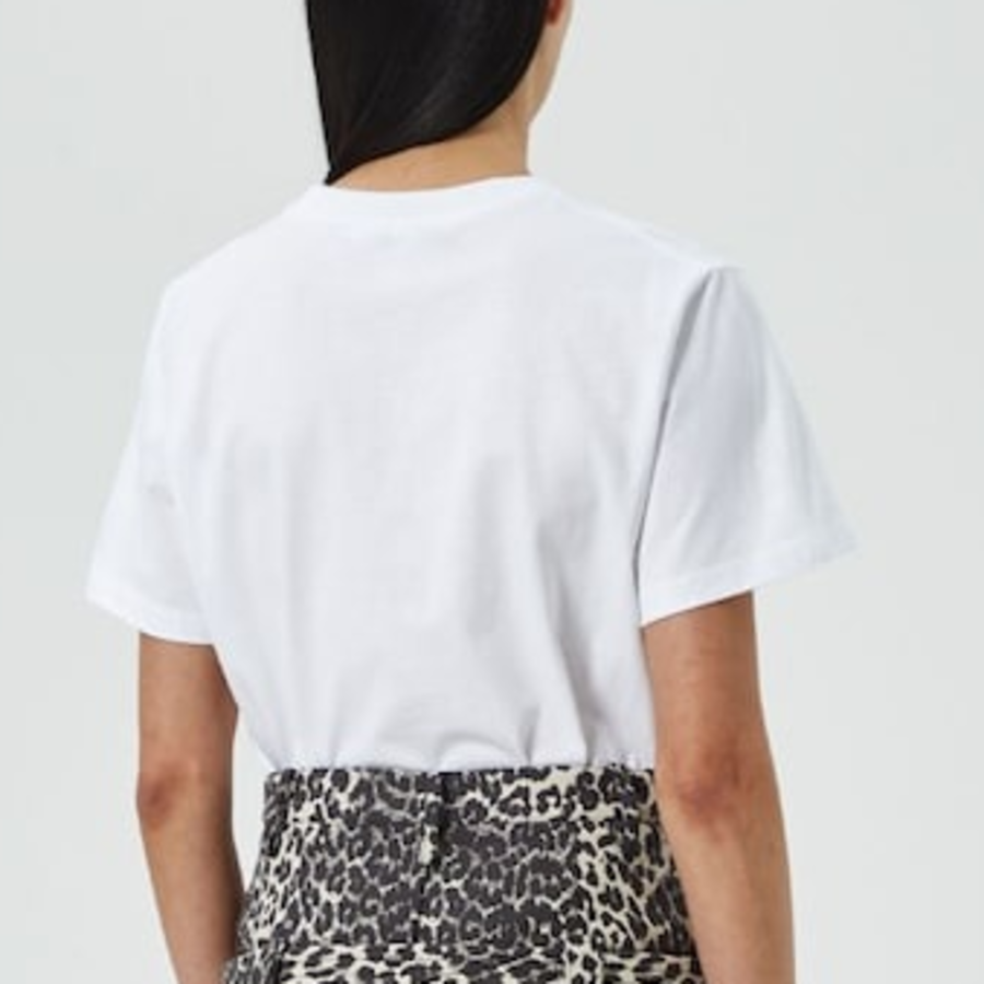 GANNI Basic Jersey Teddy Relaxed T-shirt -  White