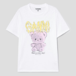 GANNI Basic Jersey Teddy Relaxed T-shirt -  White