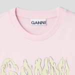 GANNI [EXCLUSIVE] Basic Jersey Teddy Relaxed T-shirt - Primrose Pink
