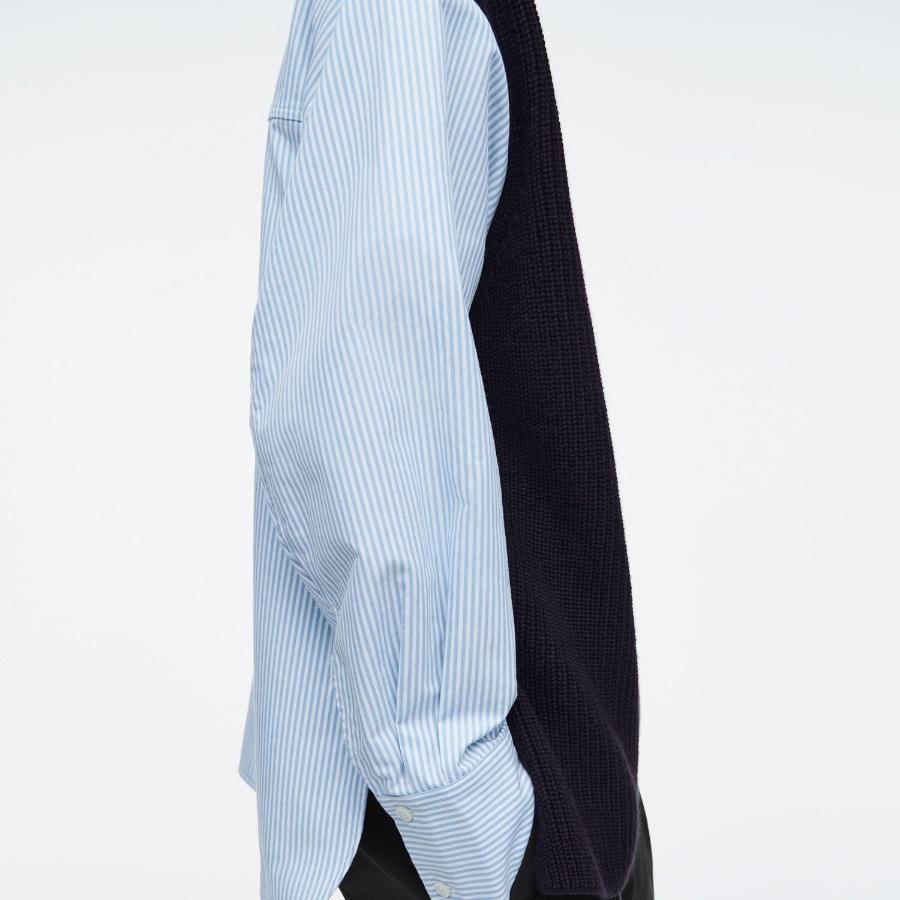 COS – Deconstructed Poplin Panel Wool Sweater