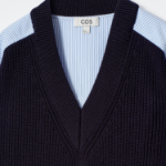 COS – Deconstructed Poplin Panel Wool Sweater