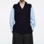 COS – Deconstructed Poplin Panel Wool Sweater