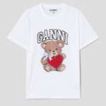 GANNI [EXCLUSIVE] Basic Jersey Bear Relaxed T-shirt - White