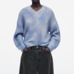 COS – Spray-Effect Mohair V-Neck Sweater