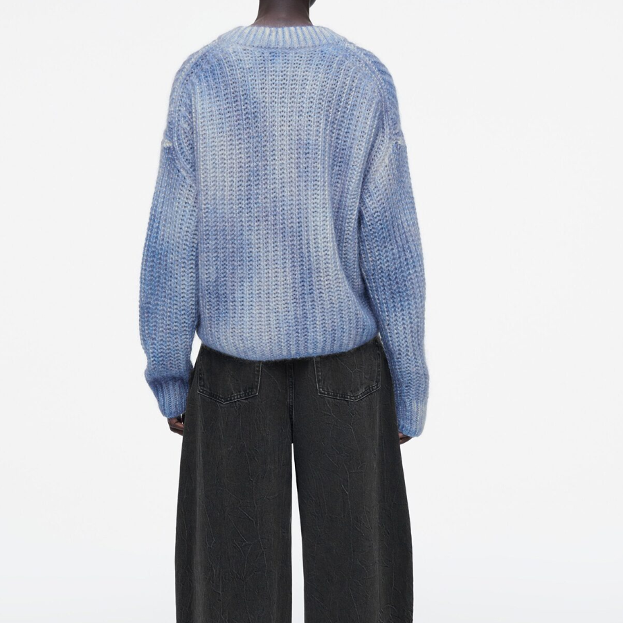 COS – Spray-Effect Mohair V-Neck Sweater