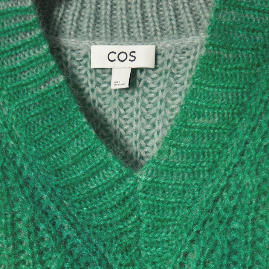 COS – Spray Effect Mohair V-Neck Sweater