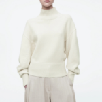 COS – Funnel-Neck Waist Wool Sweater