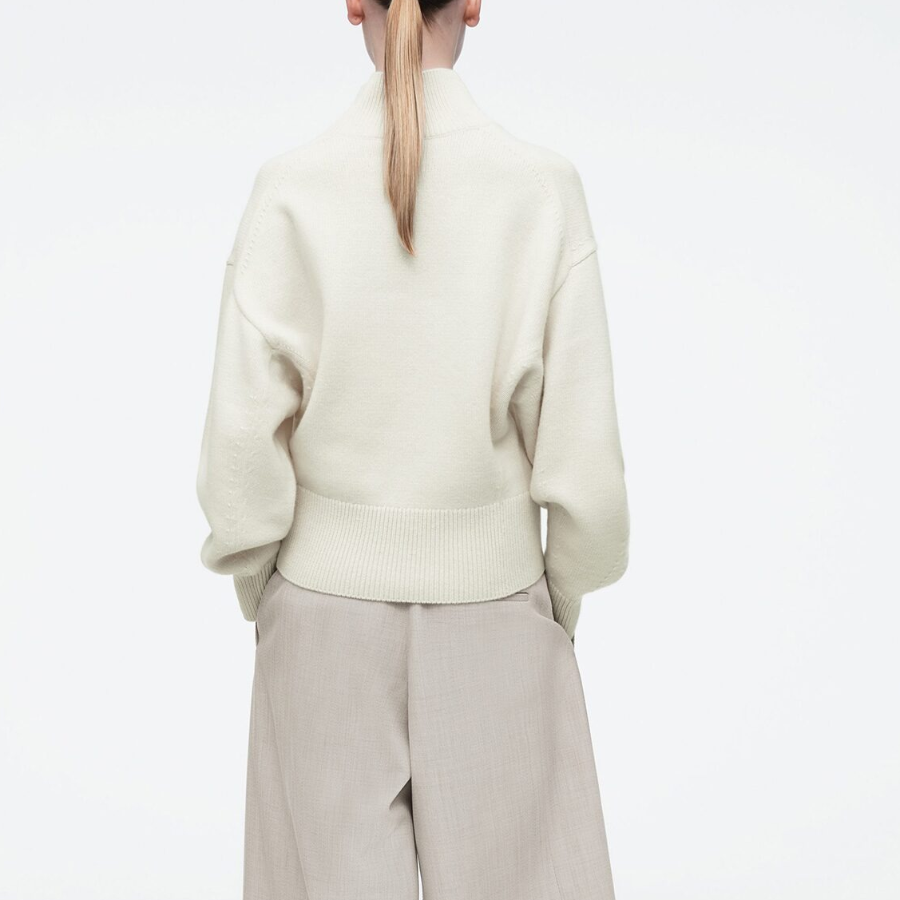 COS – Funnel-Neck Waist Wool Sweater