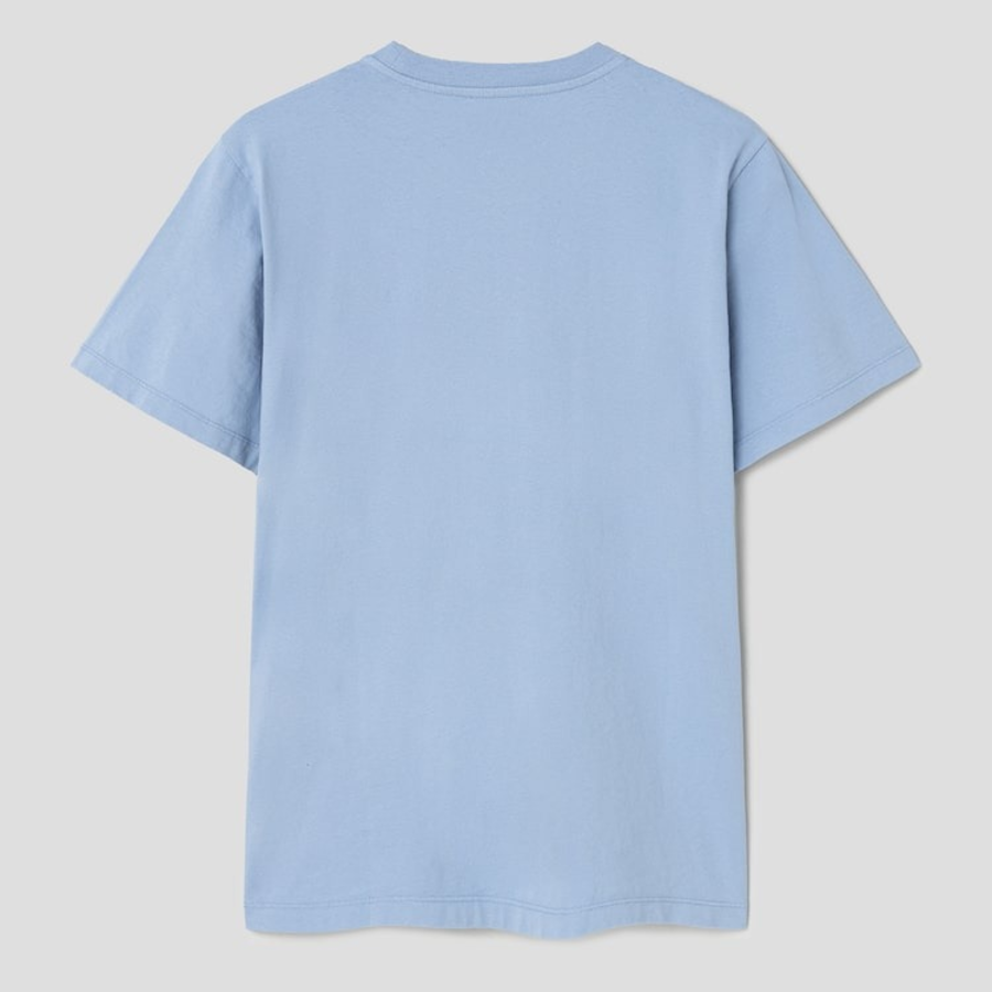 GANNI Re-cut Basic Cotton Jersey Relaxed T-shirt - Soft Chambray