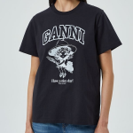GANNI Basic Cotton Witch Relaxed T-shirt - Phantom