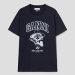 GANNI Basic Cotton Witch Relaxed T-shirt - Phantom
