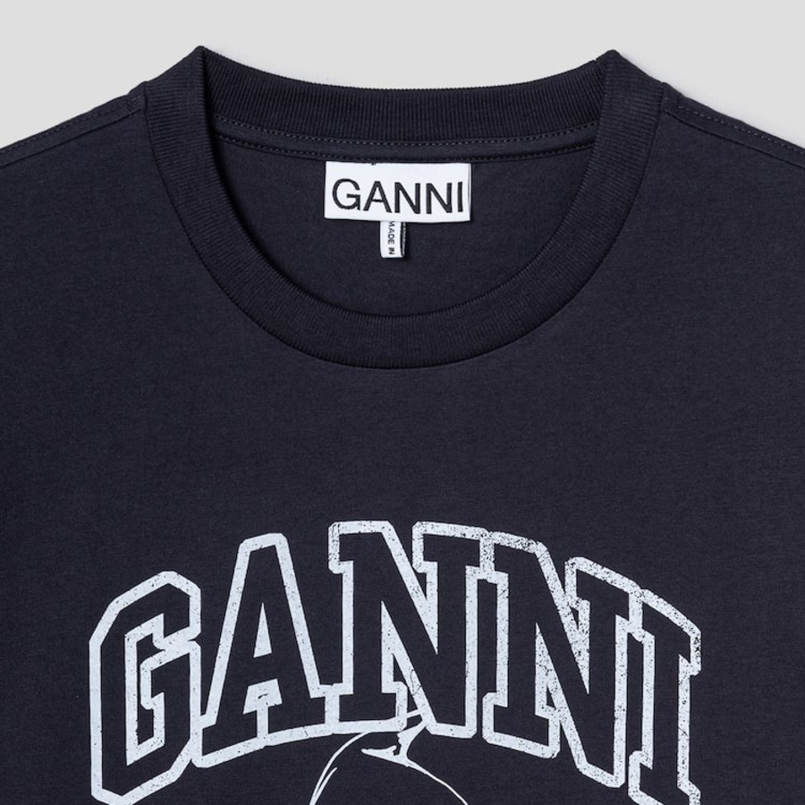 GANNI Basic Cotton Witch Relaxed T-shirt - Phantom