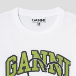 GANNI Basic Jersey Cherry Relaxed T-Shirt - White