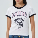 GANNI Basic Jersey Witch Small T-shirt - Bright White