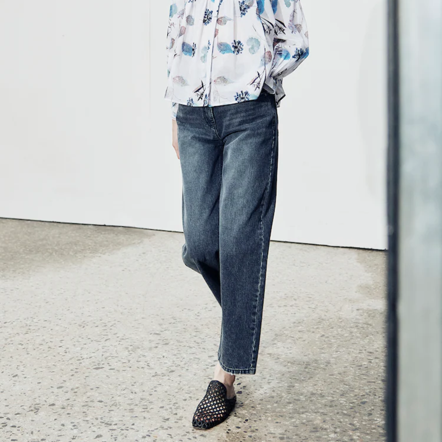 KUHO Slim Tapered Fit Denim Pants - Blue