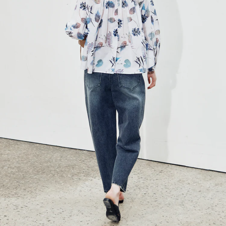 KUHO Slim Tapered Fit Denim Pants - Blue