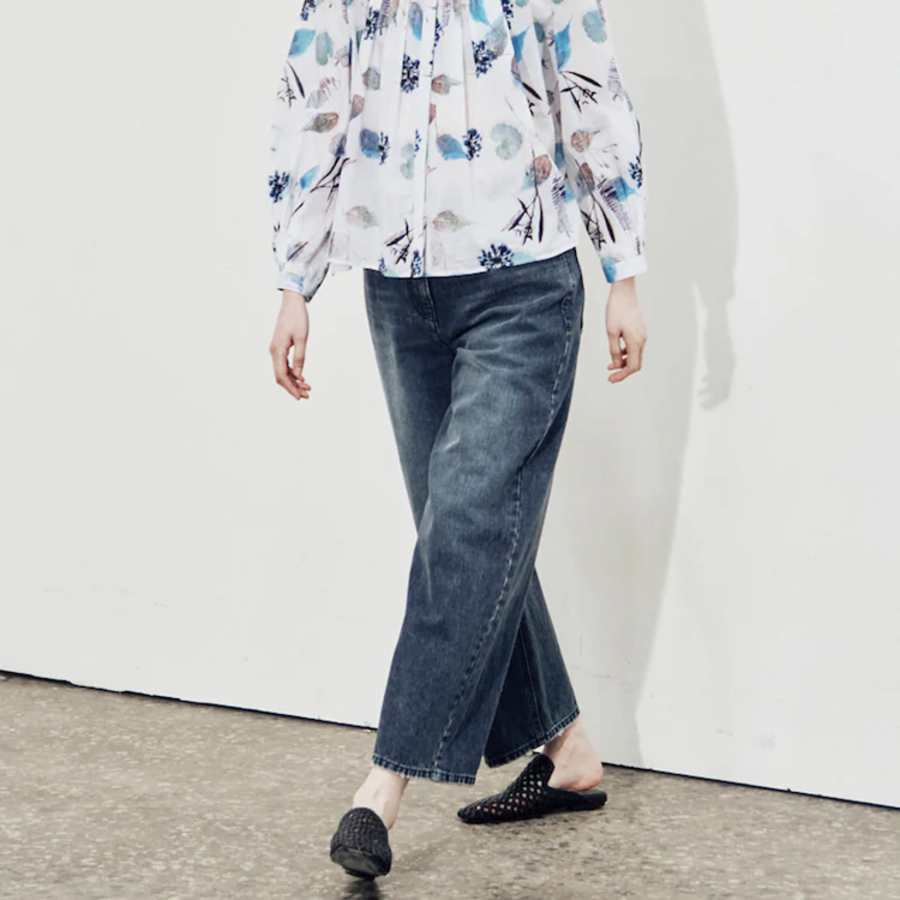 KUHO Slim Tapered Fit Denim Pants - Blue