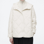 COS Quilted Hooded Funnel-Neck Jacket – Ivory