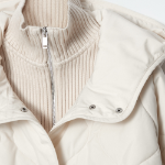 COS Quilted Hooded Funnel-Neck Jacket – Ivory