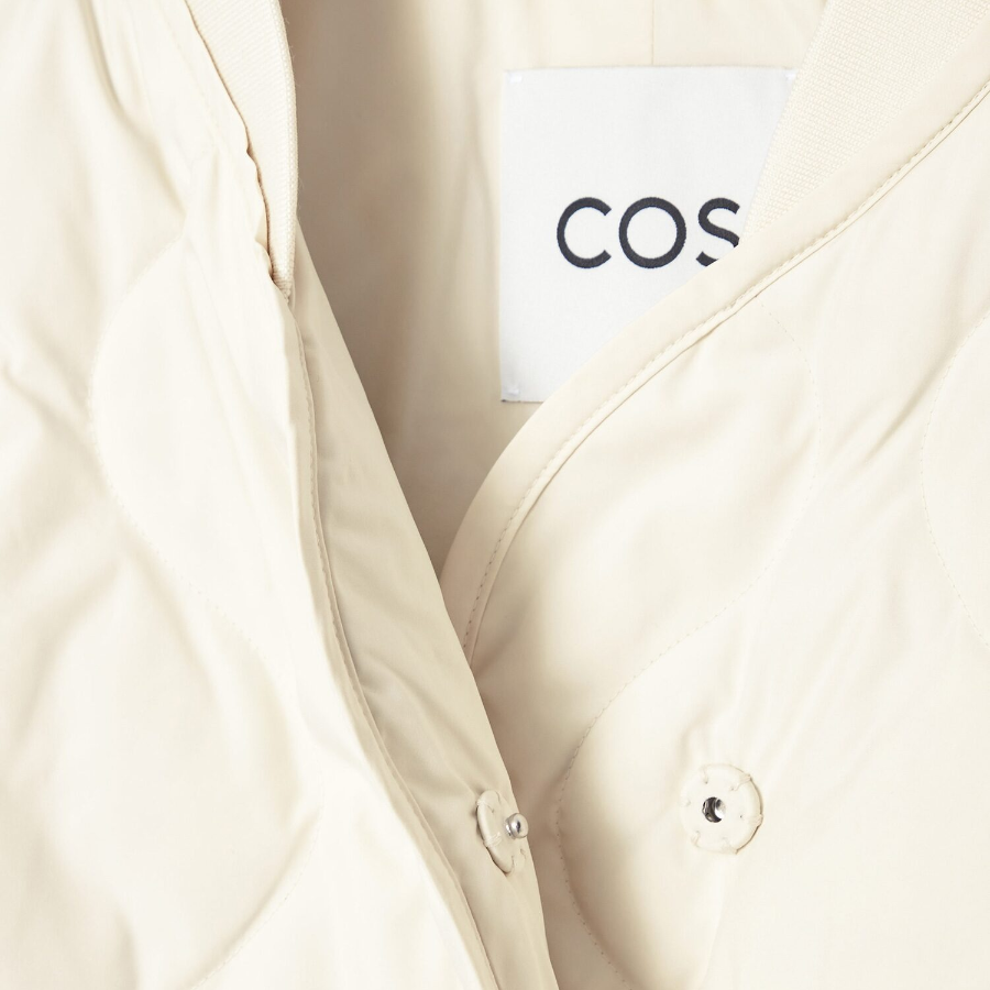 COS Oversized Quilted Jacket – Off White