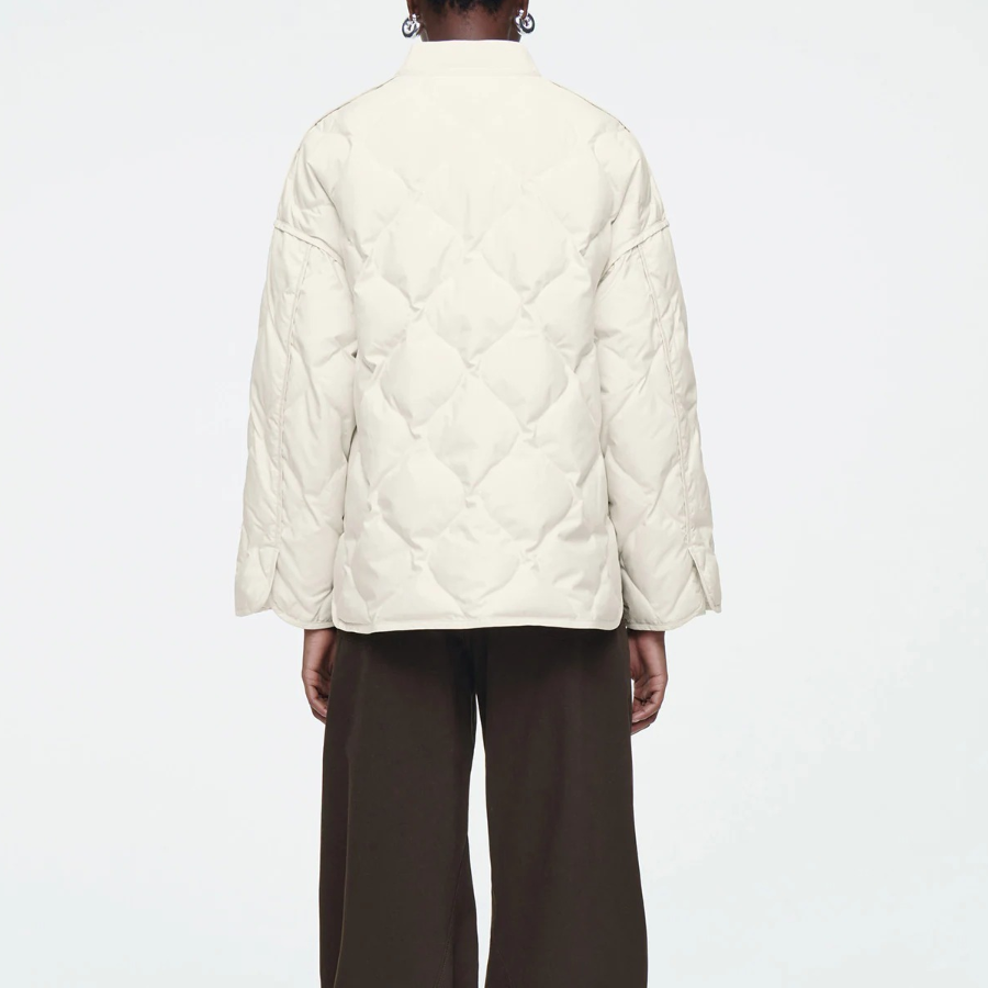COS Oversized Quilted Jacket – Off White