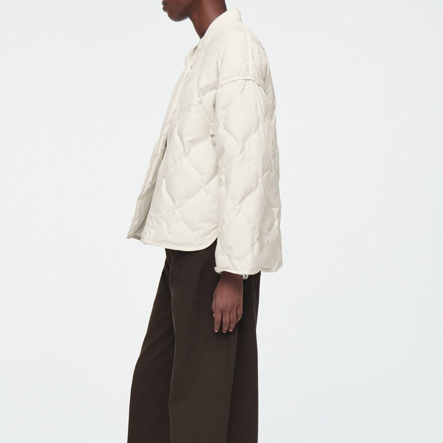 COS Oversized Quilted Jacket – Off White