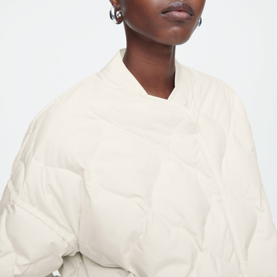 COS Oversized Quilted Jacket – Off White
