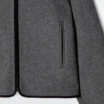 COS Hooded Double-Face Wool Jacket – Grey