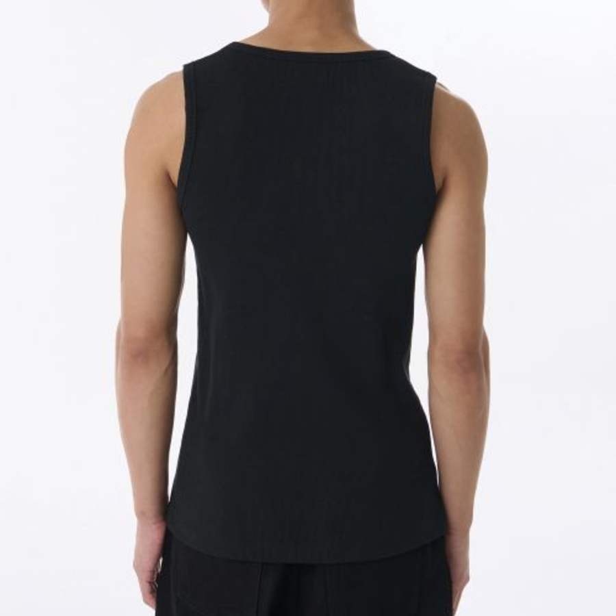 Square Neck Tank Top — Black